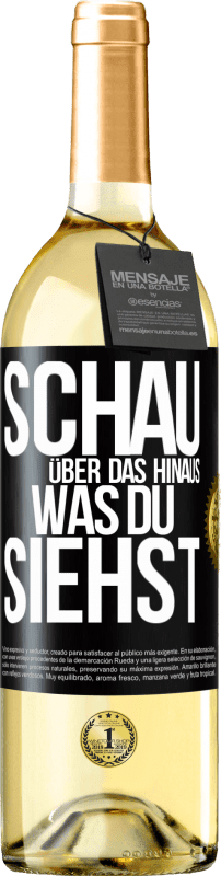 29,95 € Kostenloser Versand | Weißwein WHITE Ausgabe Schau über das hinaus, was du siehst Schwarzes Etikett. Anpassbares Etikett Junger Wein Ernte 2025 Verdejo