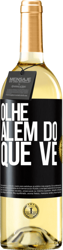 29,95 € | Vinho branco Edição WHITE Olhe além do que vê Etiqueta Preta. Etiqueta personalizável Vinho jovem Colheita 2024 Verdejo