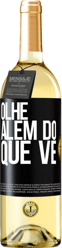 29,95 € Envio grátis | Vinho branco Edição WHITE Olhe além do que vê Etiqueta Preta. Etiqueta personalizável Vinho jovem Colheita 2025 Verdejo