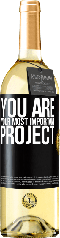 29,95 € Free Shipping | White Wine WHITE Edition You are your most important project Black Label. Customizable label Young wine Harvest 2023 Verdejo