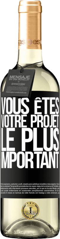 29,95 € | Vin blanc Édition WHITE Vous êtes votre projet le plus important Étiquette Noire. Étiquette personnalisable Vin jeune Récolte 2024 Verdejo