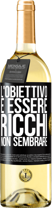 29,95 € | Vino bianco Edizione WHITE L'obiettivo è essere ricchi, non sembrare Etichetta Nera. Etichetta personalizzabile Vino giovane Raccogliere 2025 Verdejo