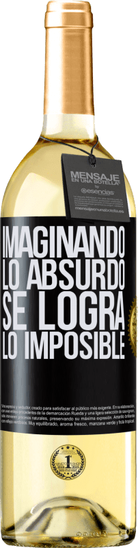 29,95 € | Vino Blanco Edición WHITE Imaginando lo absurdo se logra lo imposible Etiqueta Negra. Etiqueta personalizable Vino joven Cosecha 2023 Verdejo