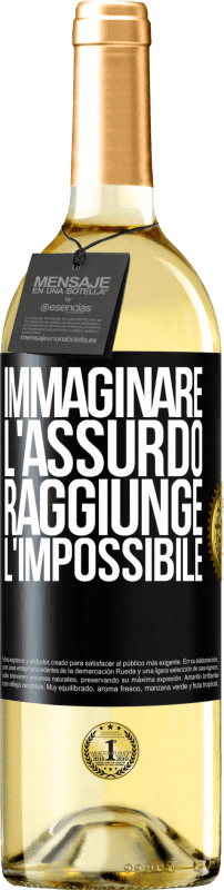 29,95 € | Vino bianco Edizione WHITE Immaginare l'assurdo raggiunge l'impossibile Etichetta Nera. Etichetta personalizzabile Vino giovane Raccogliere 2023 Verdejo