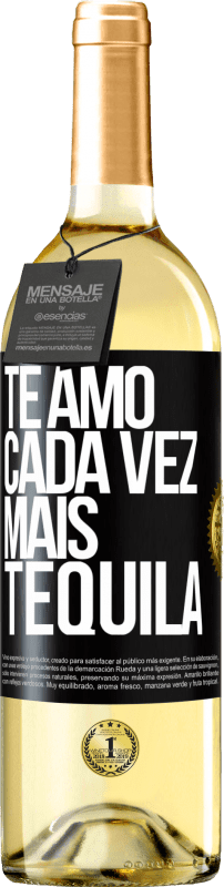 29,95 € | Vinho branco Edição WHITE Te amo cada vez mais tequila Etiqueta Preta. Etiqueta personalizável Vinho jovem Colheita 2024 Verdejo