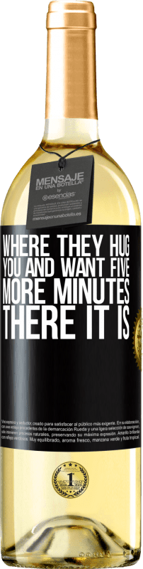29,95 € | Белое вино Издание WHITE Где они тебя обнимают и хотят еще пять минут, там это Черная метка. Настраиваемая этикетка Молодое вино Урожай 2023 Verdejo