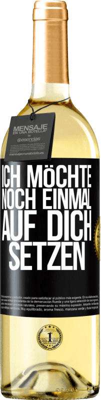 29,95 € | Weißwein WHITE Ausgabe Ich möchte noch einmal auf dich setzen Schwarzes Etikett. Anpassbares Etikett Junger Wein Ernte 2024 Verdejo