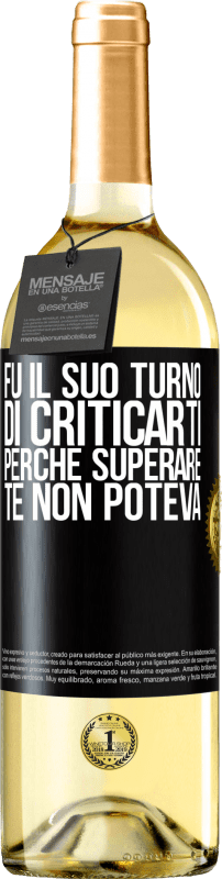 «Fu il suo turno di criticarti, perché superare te non poteva» Edizione WHITE