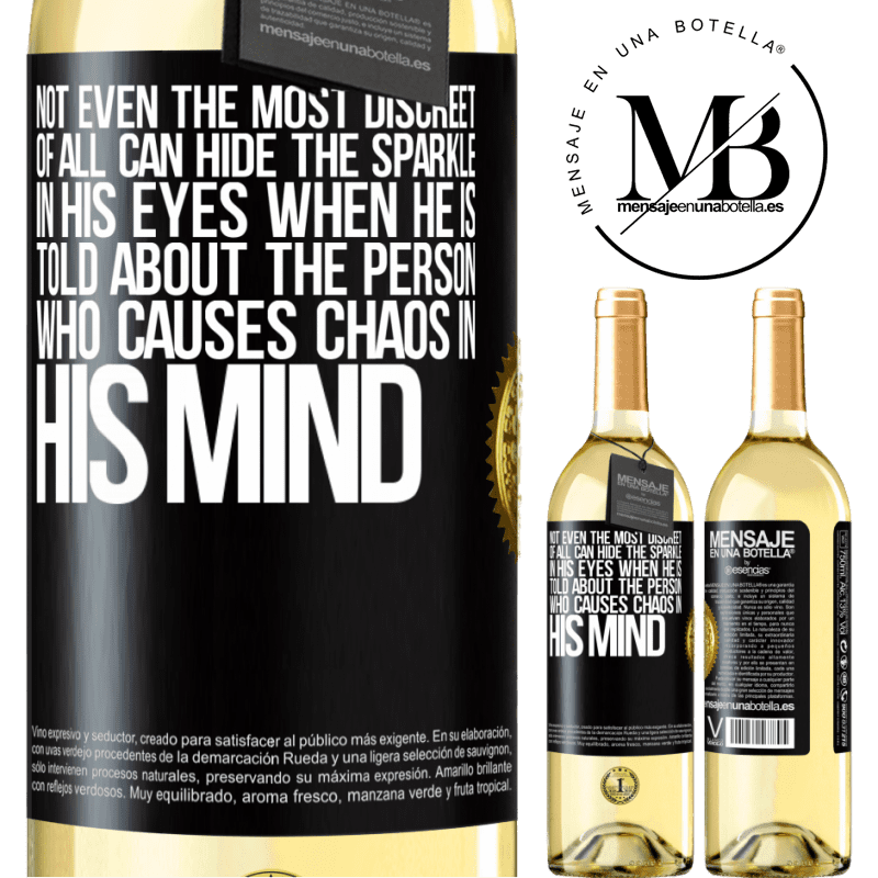 29,95 € Free Shipping | White Wine WHITE Edition Not even the most discreet of all can hide the sparkle in his eyes when he is told about the person who causes chaos in his Black Label. Customizable label Young wine Harvest 2022 Verdejo