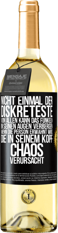 29,95 € | Weißwein WHITE Ausgabe Nicht einmal der Diskreteste von allen kann das Funkeln in seinen Augen verbergen, wenn die Person erwähnt wird, die in seinem K Schwarzes Etikett. Anpassbares Etikett Junger Wein Ernte 2024 Verdejo