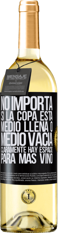 29,95 € | Vino Blanco Edición WHITE No importa si la copa está medio llena o medio vacía. Cláramente hay espacio para más vino Etiqueta Negra. Etiqueta personalizable Vino joven Cosecha 2024 Verdejo