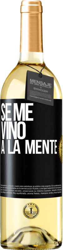 29,95 € Envio grátis | Vinho branco Edição WHITE Se me VINO a la mente… Etiqueta Preta. Etiqueta personalizável Vinho jovem Colheita 2025 Verdejo