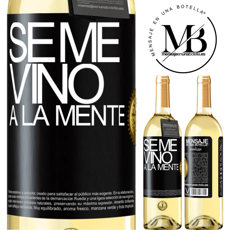 29,95 € 免费送货 | 白葡萄酒 WHITE版 Se me VINO a la mente… 黑标. 可自定义的标签 青年酒 收成 2025 Verdejo