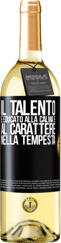 29,95 € | Vino bianco Edizione WHITE Il talento è educato alla calma e al carattere nella tempesta Etichetta Nera. Etichetta personalizzabile Vino giovane Raccogliere 2024 Verdejo