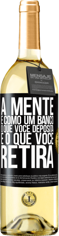 29,95 € | Vinho branco Edição WHITE A mente é como um banco. O que você deposita é o que você retira Etiqueta Preta. Etiqueta personalizável Vinho jovem Colheita 2024 Verdejo