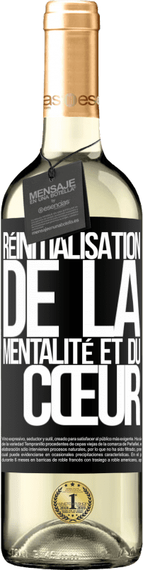 29,95 € | Vin blanc Édition WHITE Réinitialisation de la mentalité et du cœur Étiquette Noire. Étiquette personnalisable Vin jeune Récolte 2024 Verdejo