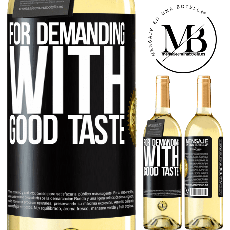 29,95 € Free Shipping | White Wine WHITE Edition For demanding with good taste Black Label. Customizable label Young wine Harvest 2022 Verdejo
