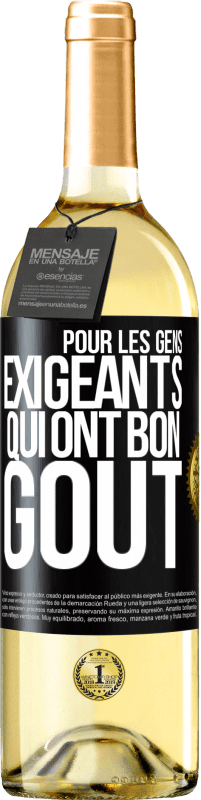 29,95 € | Vin blanc Édition WHITE Pour les gens exigeants qui ont bon goût Étiquette Noire. Étiquette personnalisable Vin jeune Récolte 2024 Verdejo