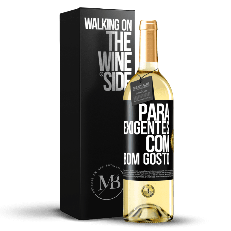 29,95 € Envio grátis | Vinho branco Edição WHITE Para exigentes com bom gosto Etiqueta Preta. Etiqueta personalizável Vinho jovem Colheita 2024 Verdejo