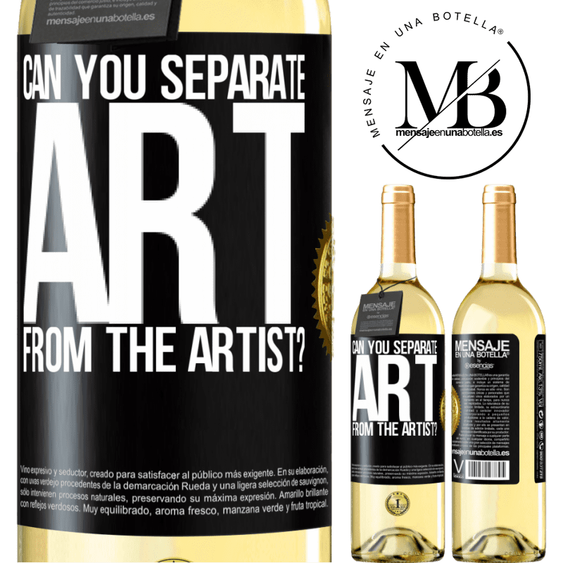 29,95 € Free Shipping | White Wine WHITE Edition can you separate art from the artist? Black Label. Customizable label Young wine Harvest 2022 Verdejo