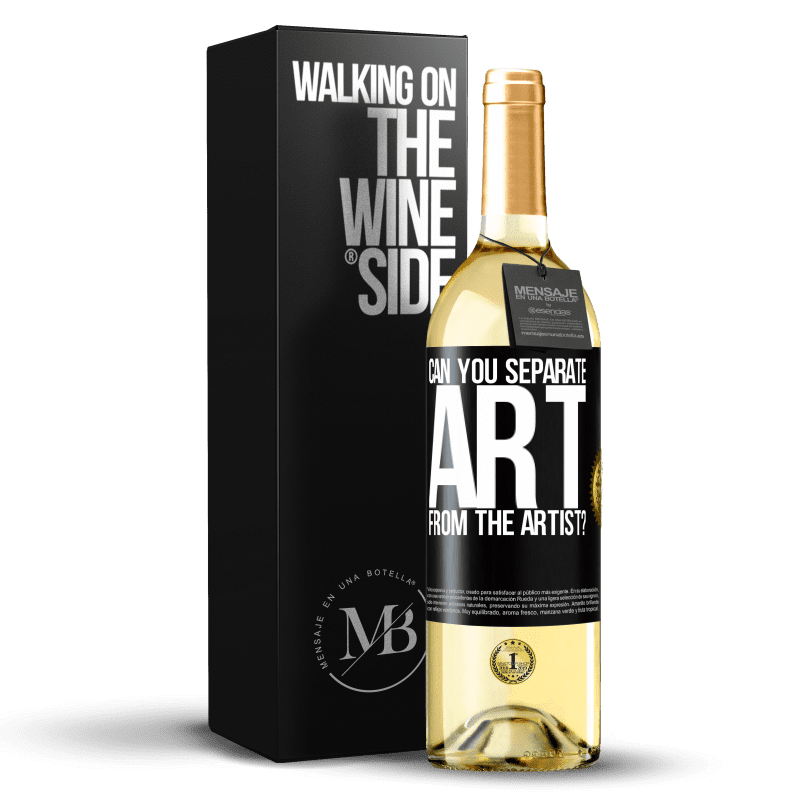 29,95 € Free Shipping | White Wine WHITE Edition can you separate art from the artist? Black Label. Customizable label Young wine Harvest 2025 Verdejo