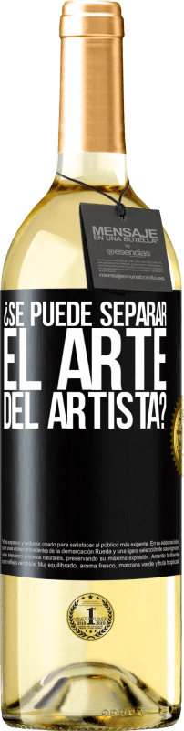 29,95 € Envío gratis | Vino Blanco Edición WHITE ¿Se puede separar el arte del artista? Etiqueta Negra. Etiqueta personalizable Vino joven Cosecha 2025 Verdejo