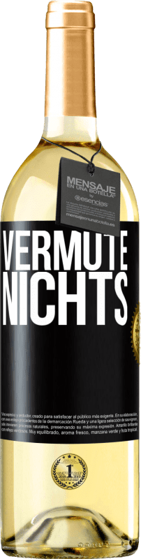 29,95 € | Weißwein WHITE Ausgabe Vermute nichts Schwarzes Etikett. Anpassbares Etikett Junger Wein Ernte 2023 Verdejo