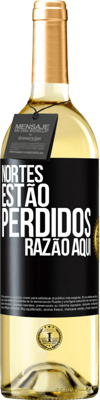 29,95 € | Vinho branco Edição WHITE Nortes estão perdidos. Razão aqui Etiqueta Preta. Etiqueta personalizável Vinho jovem Colheita 2024 Verdejo