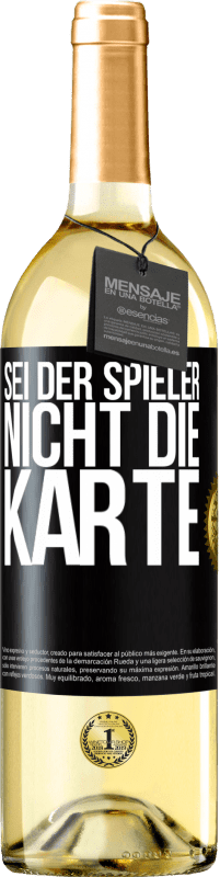 29,95 € | Weißwein WHITE Ausgabe Sei der Spieler, nicht die Karte Schwarzes Etikett. Anpassbares Etikett Junger Wein Ernte 2023 Verdejo