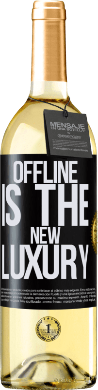 29,95 € | Weißwein WHITE Ausgabe Offline is the new luxury Schwarzes Etikett. Anpassbares Etikett Junger Wein Ernte 2024 Verdejo