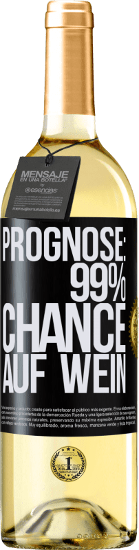 29,95 € | Weißwein WHITE Ausgabe Prognose: 99% Chance auf Wein Schwarzes Etikett. Anpassbares Etikett Junger Wein Ernte 2024 Verdejo