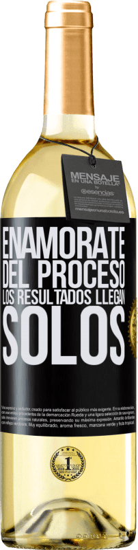29,95 € | Vino Blanco Edición WHITE Enamórate del proceso, los resultados llegan solos Etiqueta Negra. Etiqueta personalizable Vino joven Cosecha 2023 Verdejo