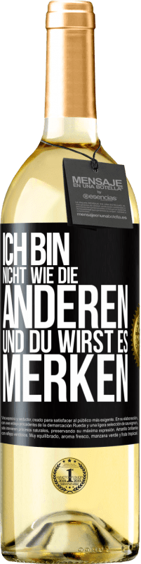 29,95 € Kostenloser Versand | Weißwein WHITE Ausgabe Ich bin nicht wie die anderen, und du wirst es merken Schwarzes Etikett. Anpassbares Etikett Junger Wein Ernte 2025 Verdejo