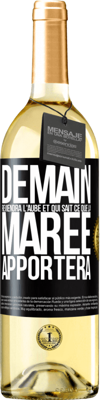 29,95 € Envoi gratuit | Vin blanc Édition WHITE Demain reviendra l'aube et qui sait ce que la marée apportera Étiquette Noire. Étiquette personnalisable Vin jeune Récolte 2025 Verdejo