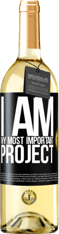 29,95 € | White Wine WHITE Edition I am my most important project Black Label. Customizable label Young wine Harvest 2023 Verdejo