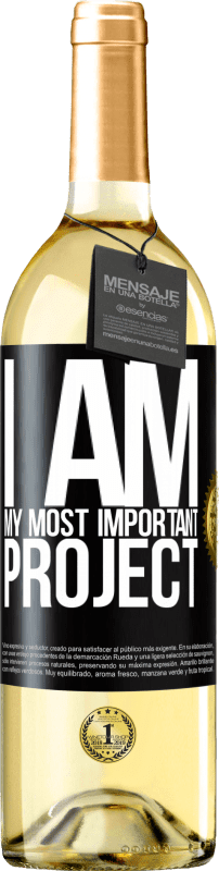 29,95 € Free Shipping | White Wine WHITE Edition I am my most important project Black Label. Customizable label Young wine Harvest 2025 Verdejo