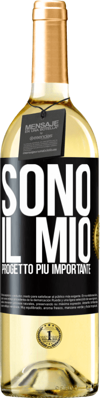 29,95 € | Vino bianco Edizione WHITE Sono il mio progetto più importante Etichetta Nera. Etichetta personalizzabile Vino giovane Raccogliere 2023 Verdejo