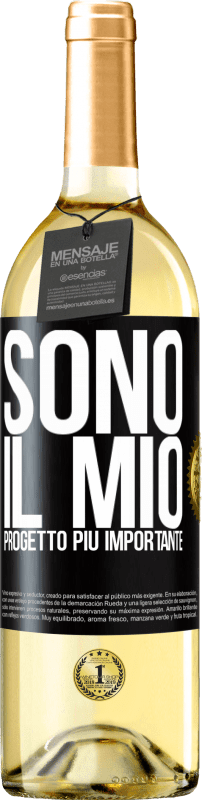 29,95 € | Vino bianco Edizione WHITE Sono il mio progetto più importante Etichetta Nera. Etichetta personalizzabile Vino giovane Raccogliere 2024 Verdejo