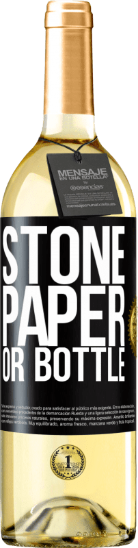 29,95 € | White Wine WHITE Edition Stone, paper or bottle Black Label. Customizable label Young wine Harvest 2023 Verdejo