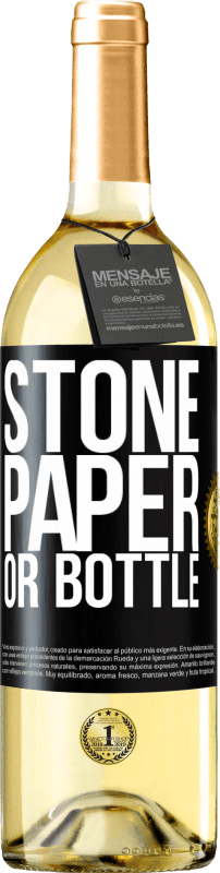 29,95 € | White Wine WHITE Edition Stone, paper or bottle Black Label. Customizable label Young wine Harvest 2025 Verdejo