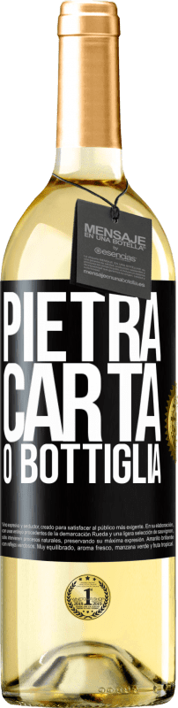 29,95 € | Vino bianco Edizione WHITE Pietra, carta o bottiglia Etichetta Nera. Etichetta personalizzabile Vino giovane Raccogliere 2025 Verdejo