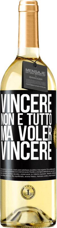 29,95 € | Vino bianco Edizione WHITE Vincere non è tutto, ma voler vincere Etichetta Nera. Etichetta personalizzabile Vino giovane Raccogliere 2024 Verdejo