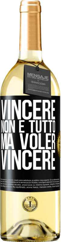 29,95 € | Vino bianco Edizione WHITE Vincere non è tutto, ma voler vincere Etichetta Nera. Etichetta personalizzabile Vino giovane Raccogliere 2025 Verdejo
