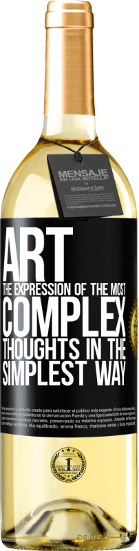 29,95 € | White Wine WHITE Edition ART. The expression of the most complex thoughts in the simplest way Black Label. Customizable label Young wine Harvest 2023 Verdejo