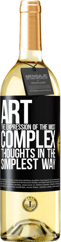 29,95 € | White Wine WHITE Edition ART. The expression of the most complex thoughts in the simplest way Black Label. Customizable label Young wine Harvest 2024 Verdejo