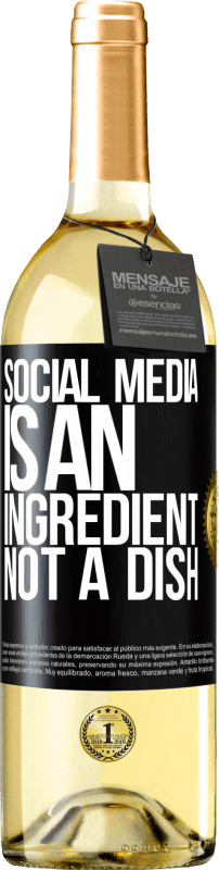 29,95 € | Белое вино Издание WHITE Социальные медиа это ингредиент, а не блюдо Черная метка. Настраиваемая этикетка Молодое вино Урожай 2023 Verdejo
