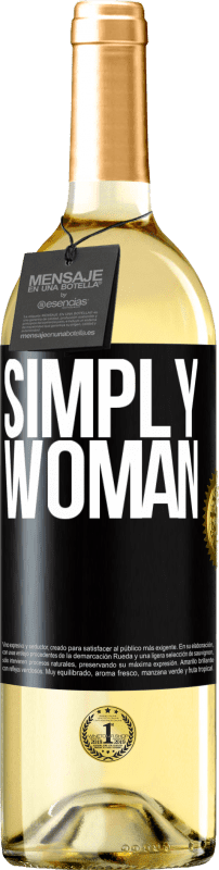 29,95 € | Белое вино Издание WHITE Просто женщина Черная метка. Настраиваемая этикетка Молодое вино Урожай 2023 Verdejo