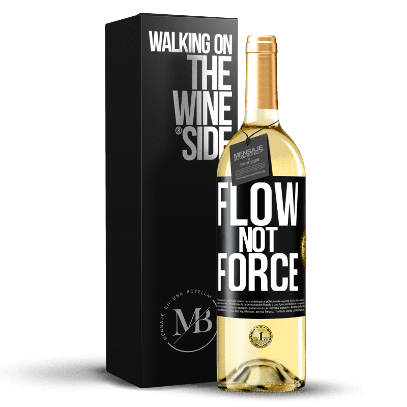 29,95 € Free Shipping | White Wine WHITE Edition Flow, not force Black Label. Customizable label Young wine Harvest 2025 Verdejo