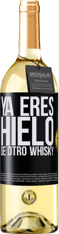 29,95 € | Vino Blanco Edición WHITE Ya eres hielo de otro whisky Etiqueta Negra. Etiqueta personalizable Vino joven Cosecha 2023 Verdejo
