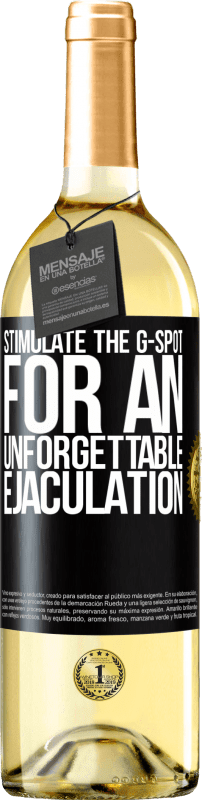 29,95 € | White Wine WHITE Edition Stimulate the G-spot for an unforgettable ejaculation Black Label. Customizable label Young wine Harvest 2023 Verdejo